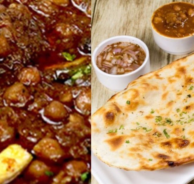 Indian Authentic Food: Street Style Chole With Amritsari Kulcha